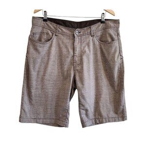 Prana Brown Plaid Lightweight Casual Chino Shorts Mens Outdoor Hiking 38
